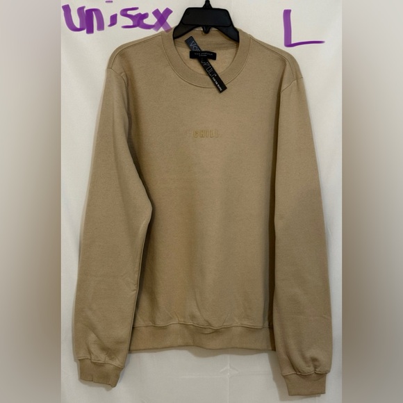Unisex Beige Crewneck Sweater - Picture 1 of 2